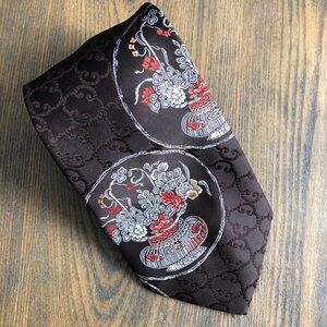 🎄Lanvin vintage tie polyester  brown purple wide VTG